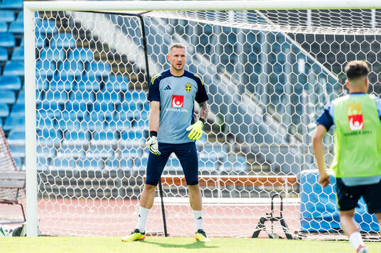 Goalkeeper Robin Olsen of Sweden