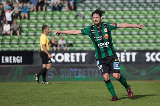 Varbergs Robin Tranberg jublar