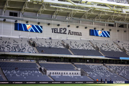 Generell vy på Tele2 Arena innan fotbollsmatchen i