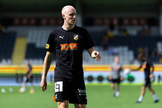 Häckens Valgeir Lunddal innan fotbollsmatchen i