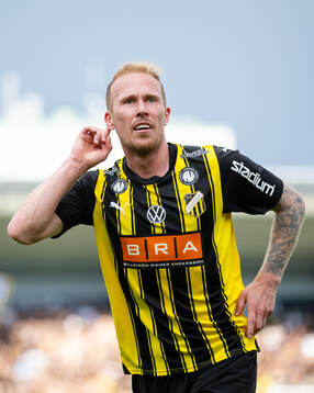 Häckens Mikkel Rygaard Jensen jublar