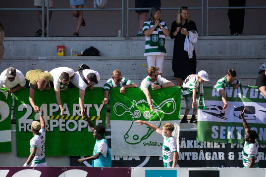 Västerås spelare jublar