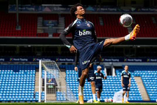 Oscar Bobb of the Norwegian national football team
