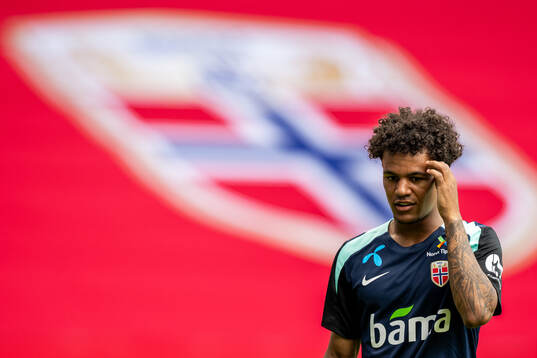 Oscar Bobb of the Norwegian national football team