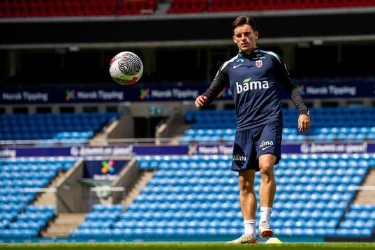 Hugo Vetlesen of the Norwegian national football team