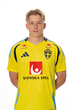 Daniel Svensson of the Swedish national football team poses