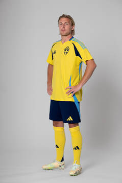 Emil Forsberg of the Swedish national football team poses