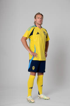 Emil Forsberg of the Swedish national football team poses