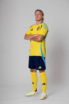 Emil Forsberg of the Swedish national football team poses