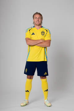 Emil Forsberg of the Swedish national football team poses