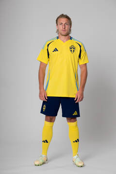 Emil Forsberg of the Swedish national football team poses