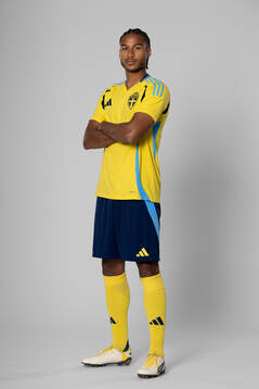 Jens Cajuste of the Swedish national football team poses