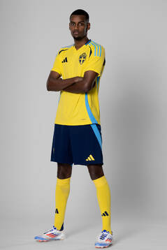 Alexander Isak of the Swedish national football team poses