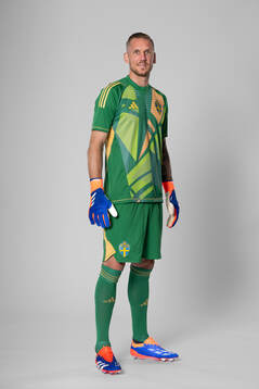 Goalkeeper Robin Olsen of the Swedish national football