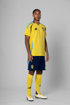 Jens Cajuste of the Swedish national football team poses