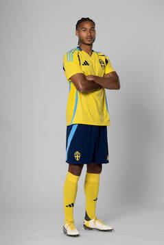 Jens Cajuste of the Swedish national football team poses