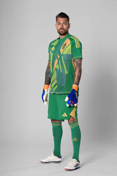 Goalkeeper Kristoffer Nordfeldt of the Swedish national