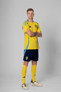 Samuel Gustafson of the Swedish national football team