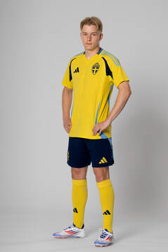 Daniel Svensson of the Swedish national football team poses