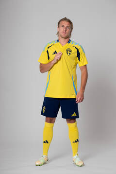 Emil Forsberg of the Swedish national football team poses