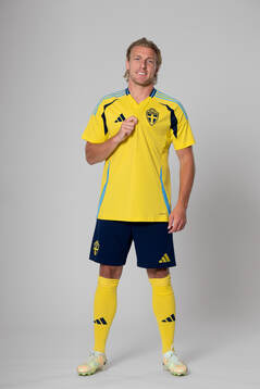 Emil Forsberg of the Swedish national football team poses