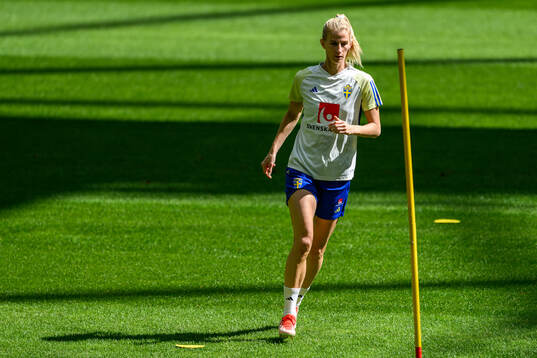 Sofia Jakobsson of the Swedish women's national football