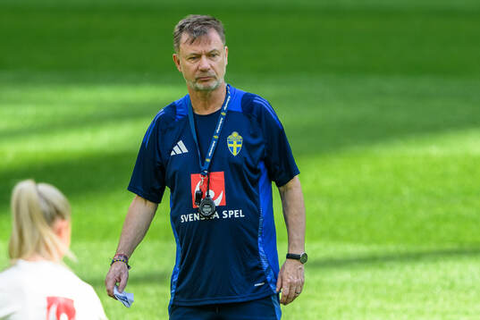 Head coach Peter Gerhardsson of the Swedish women's