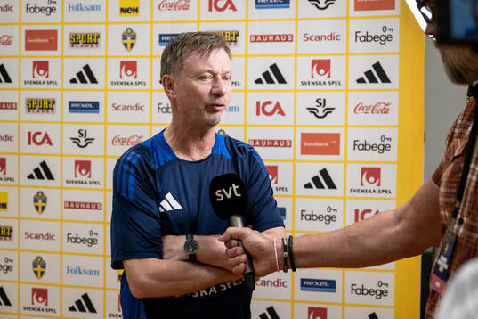 Head coach Peter Gerhardsson of the Swedish women's