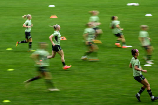 Players of Ireland at a training session