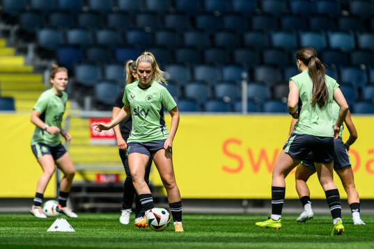 Players of Ireland at a training session