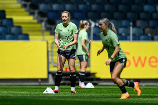 Players of Ireland at a training session