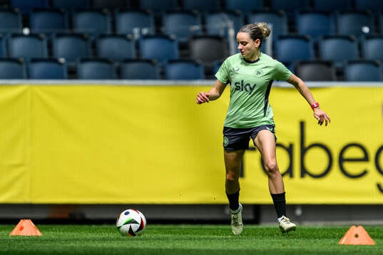 Players of Ireland at a training session