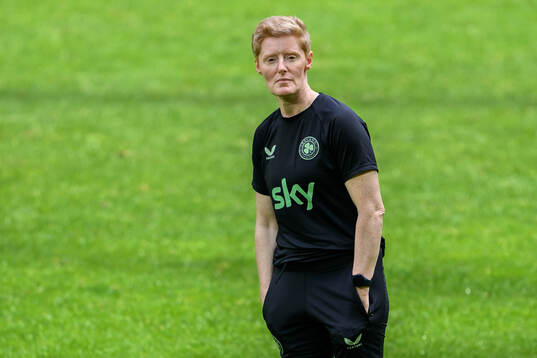 Head coach Eileen Gleeson of Ireland at a training session