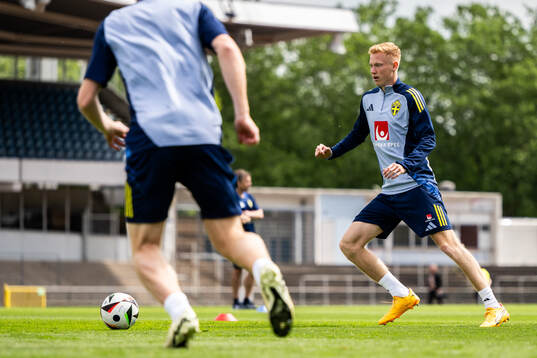 Hugo Larsson of the Swedish men's national football team