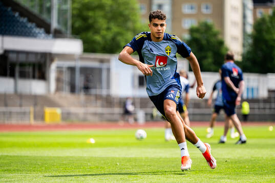 Yasin Ayari of the Swedish men's national football team
