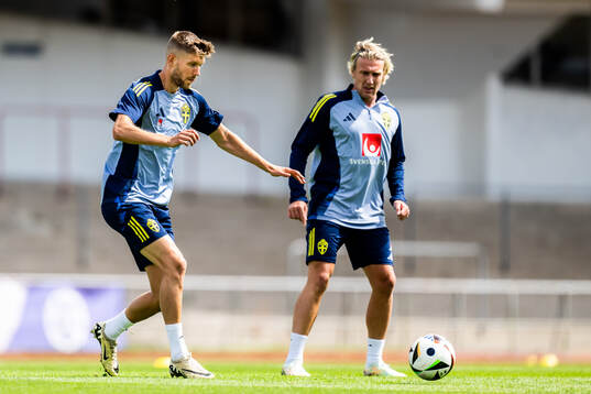 Anton Salétros and Emil Forsberg of the Swedish men's