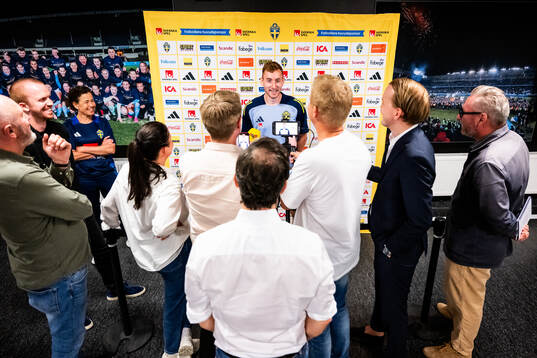 Dejan Kulusevski of the Swedish national football team at a