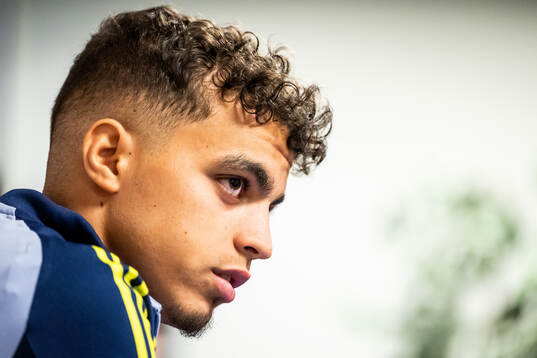 Yasin Ayari of the Swedish national football team at a