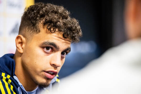 Yasin Ayari of the Swedish national football team at a