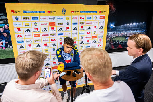 Yasin Ayari of the Swedish national football team at a