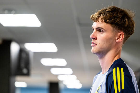 Williot Swedberg of the Swedish national football team at a