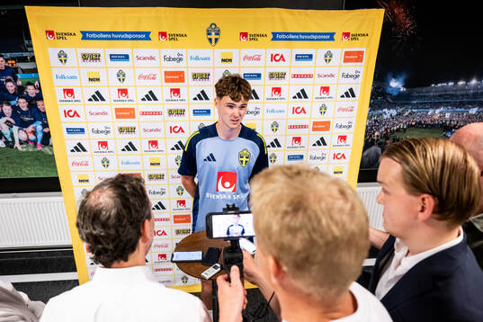 Williot Swedberg of the Swedish national football team at a