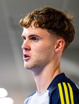 Williot Swedberg of the Swedish national football team at a