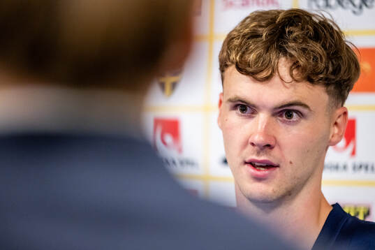 Williot Swedberg of the Swedish national football team at a