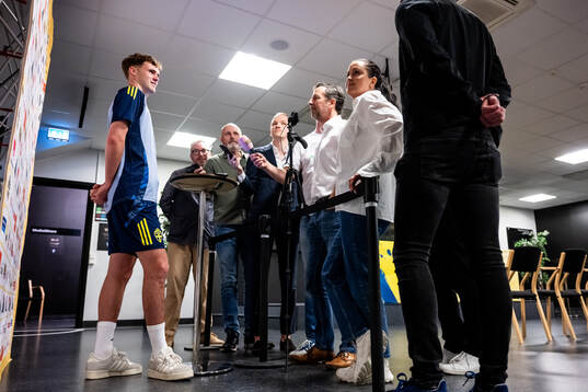 Williot Swedberg of the Swedish national football team at a