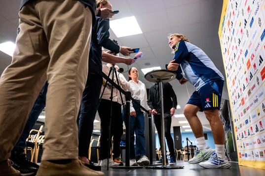 Sebastian Nanasi of the Swedish national football team at a
