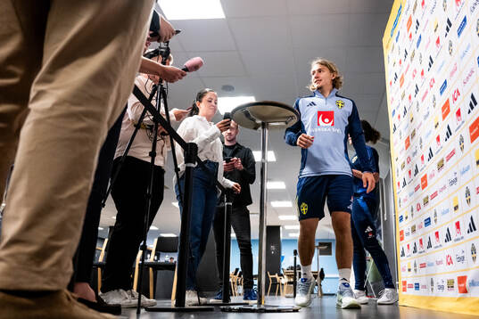 Sebastian Nanasi of the Swedish national football team at a