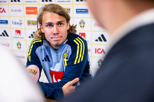Sebastian Nanasi of the Swedish national football team at a