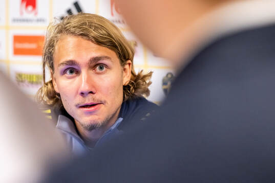 Sebastian Nanasi of the Swedish national football team at a