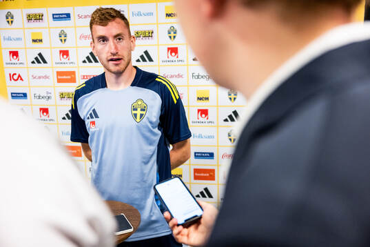 Dejan Kulusevski of the Swedish national football team at a